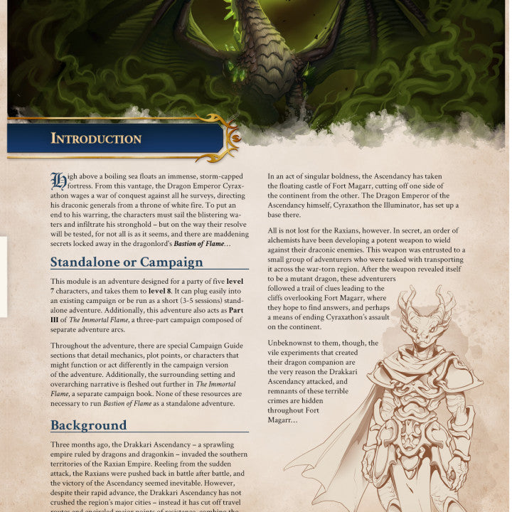 Draconic Legion Bastion of Flame - 5e Adventure PDF