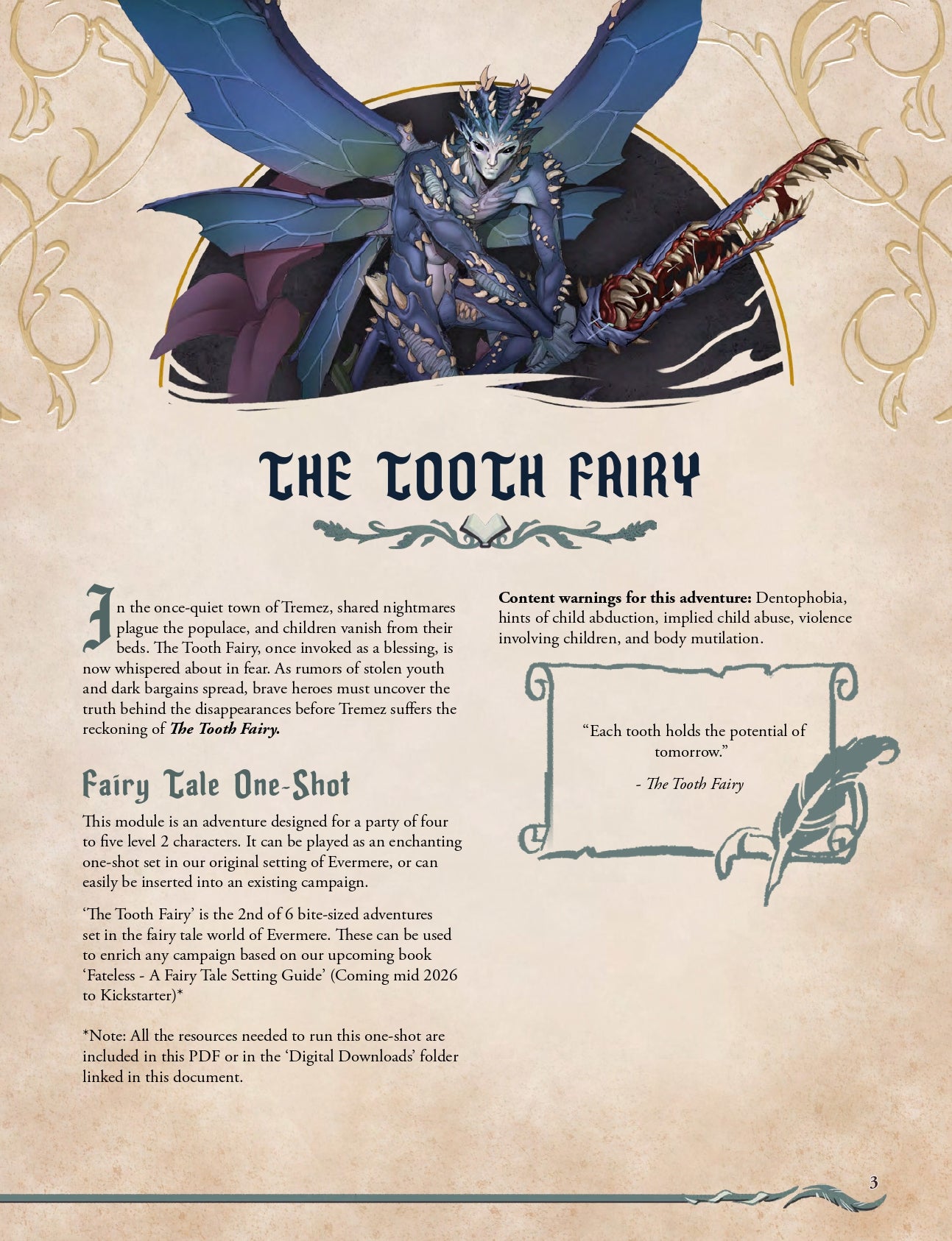 Fateless: The  Tooth Fairy  - PDF Adventure