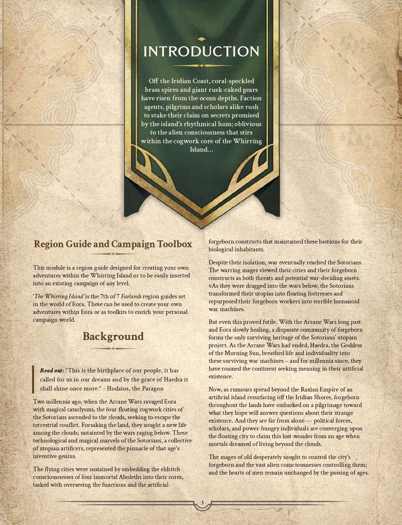 The Whirring Island - Farlands: 5e Region Guide (LVL 3-12)