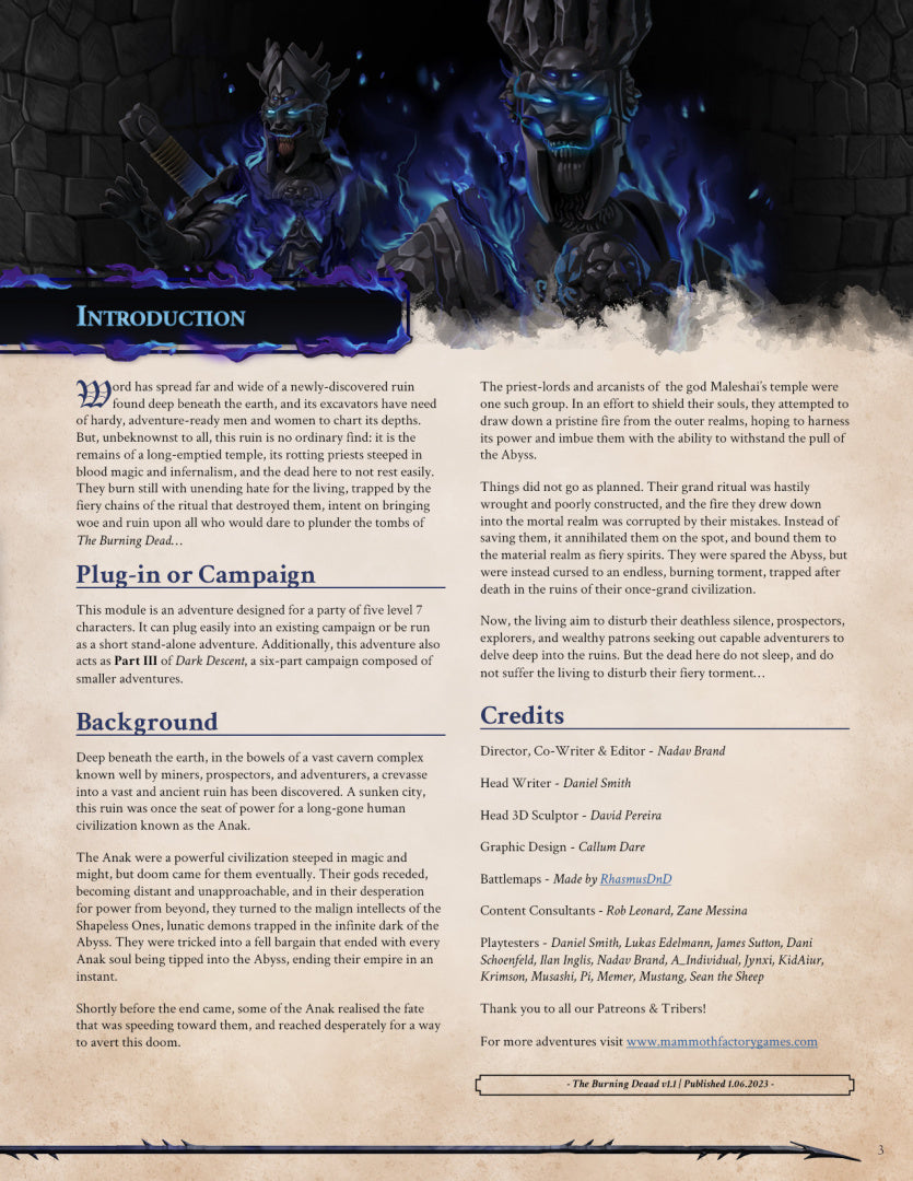 The Burning Dead - 5e Adventure PDF