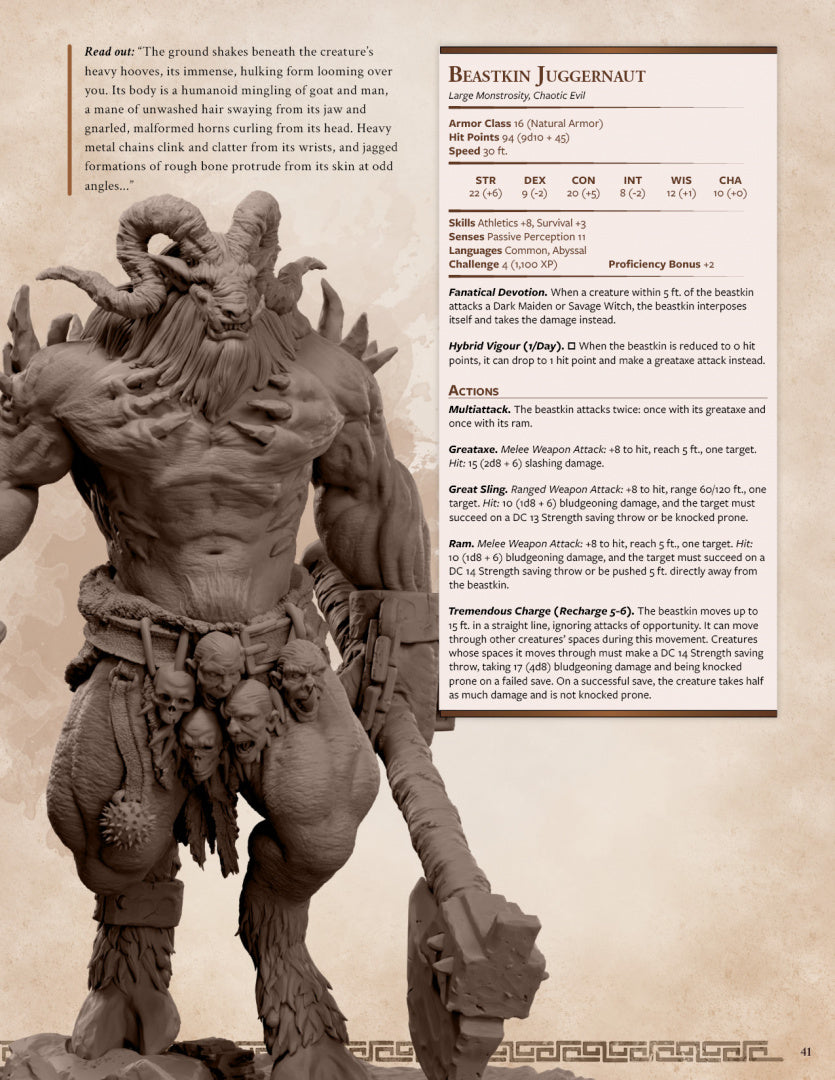 Beast Kin 5e Mark of the Beast - 5e Adventure PDF - Mammoth Factory