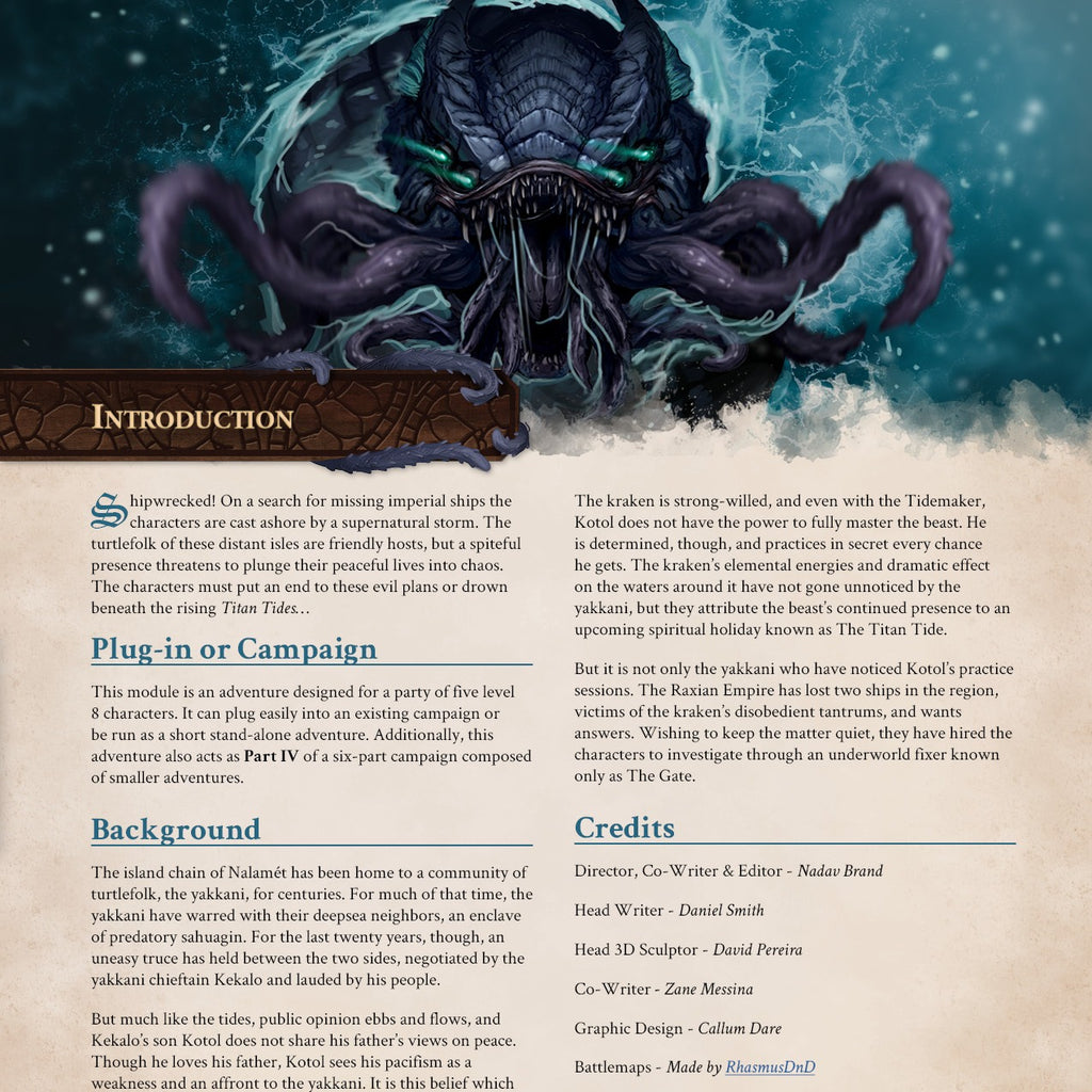 Titan Tides - Physical 5e Adventure Booklet