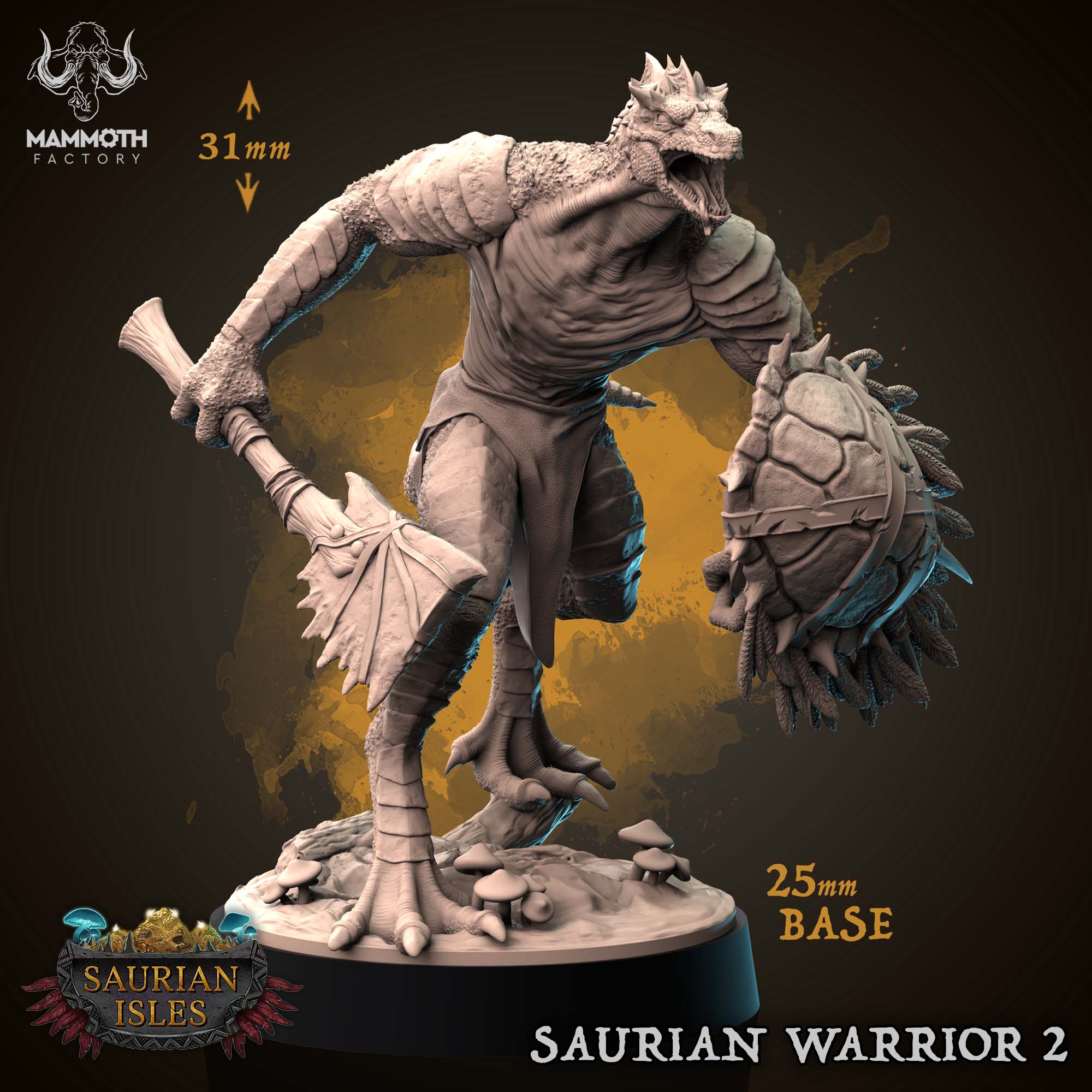 Saurian Warrior Warband- Physical Miniatures - 32mm Scale