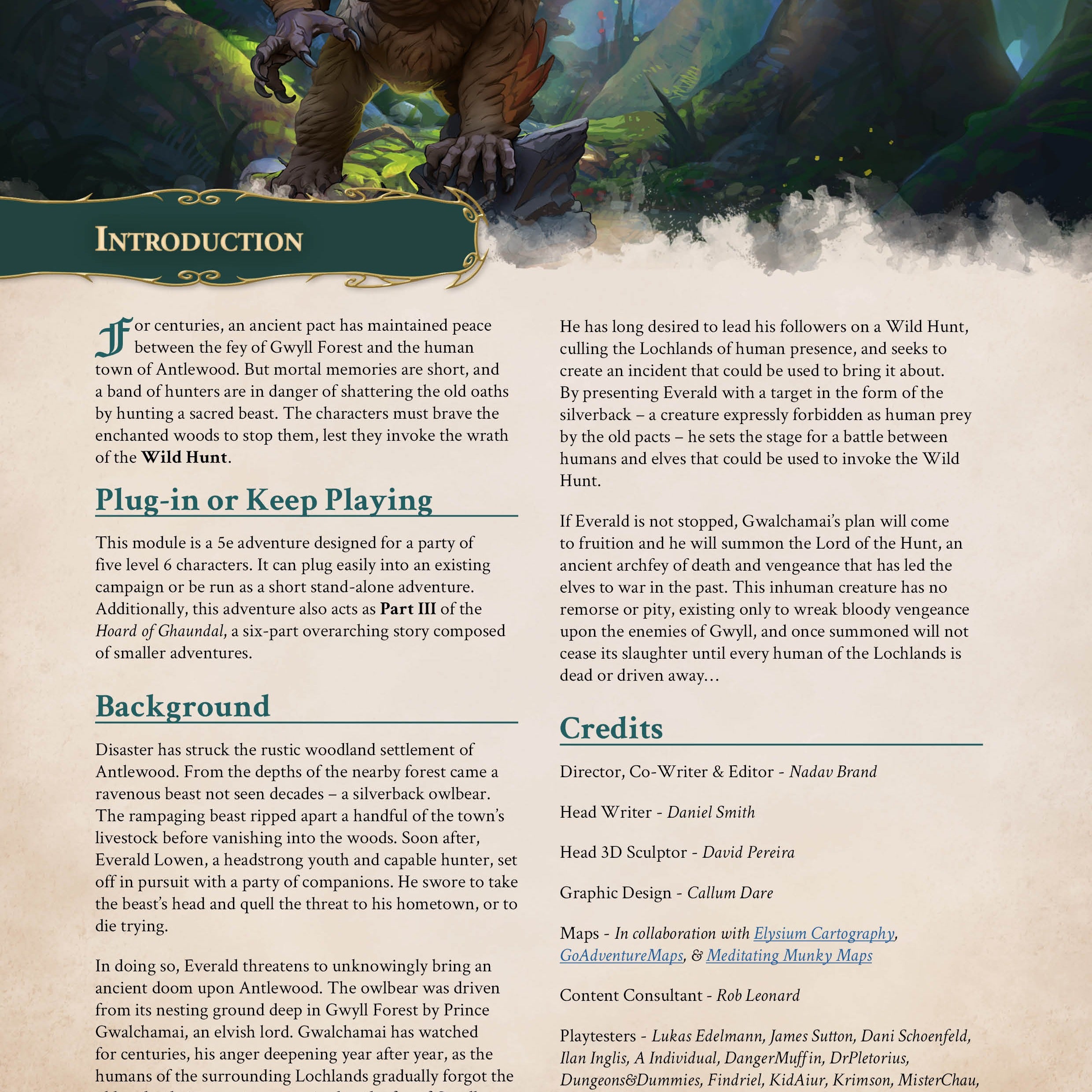 Wildhunt - Physical 5e Adventure Booklet