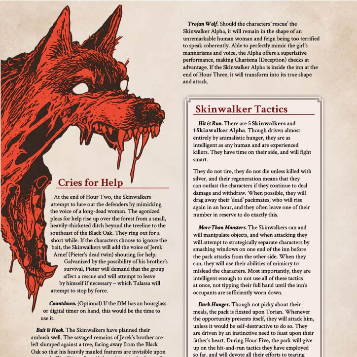 Curse of the Skinwalkers - Physical  5e Adventure Booklet