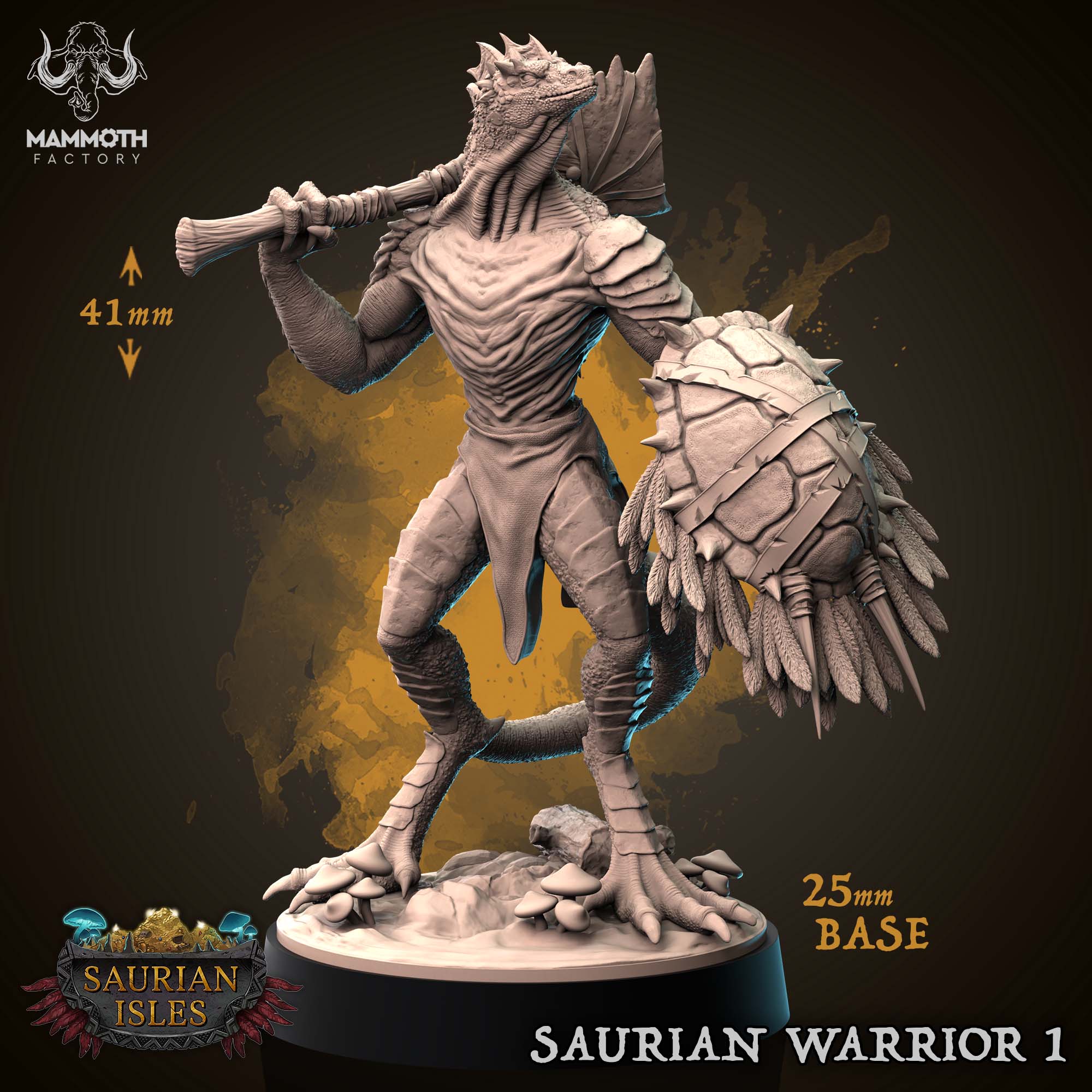 Saurian Warrior Warband- Physical Miniatures - 32mm Scale